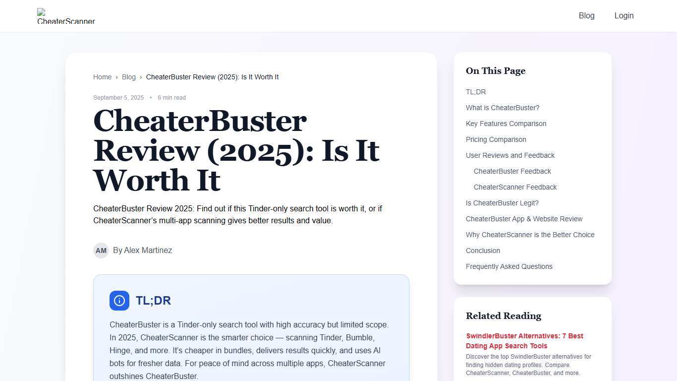 CheaterBuster Review (2025): Is It Worth It? | CheaterScanner