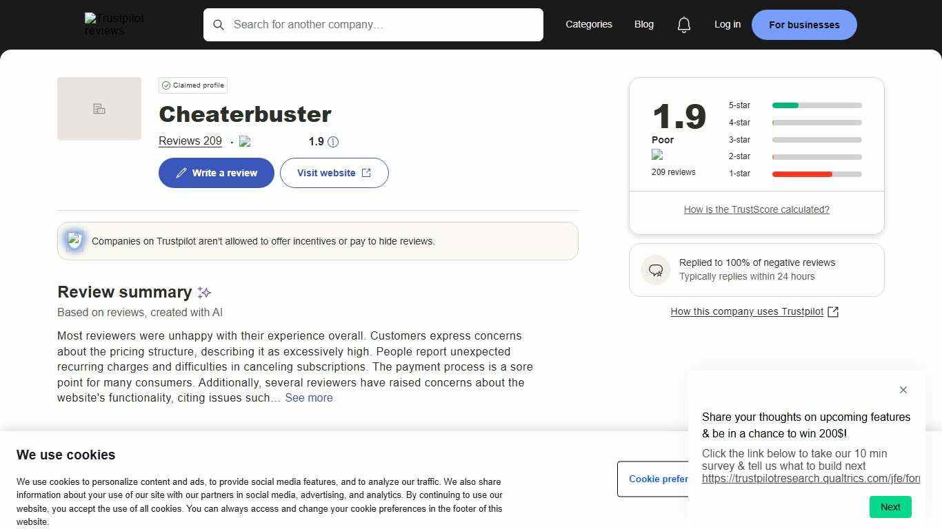 Cheaterbuster Reviews | Read Customer Service Reviews of www.cheaterbuster.net